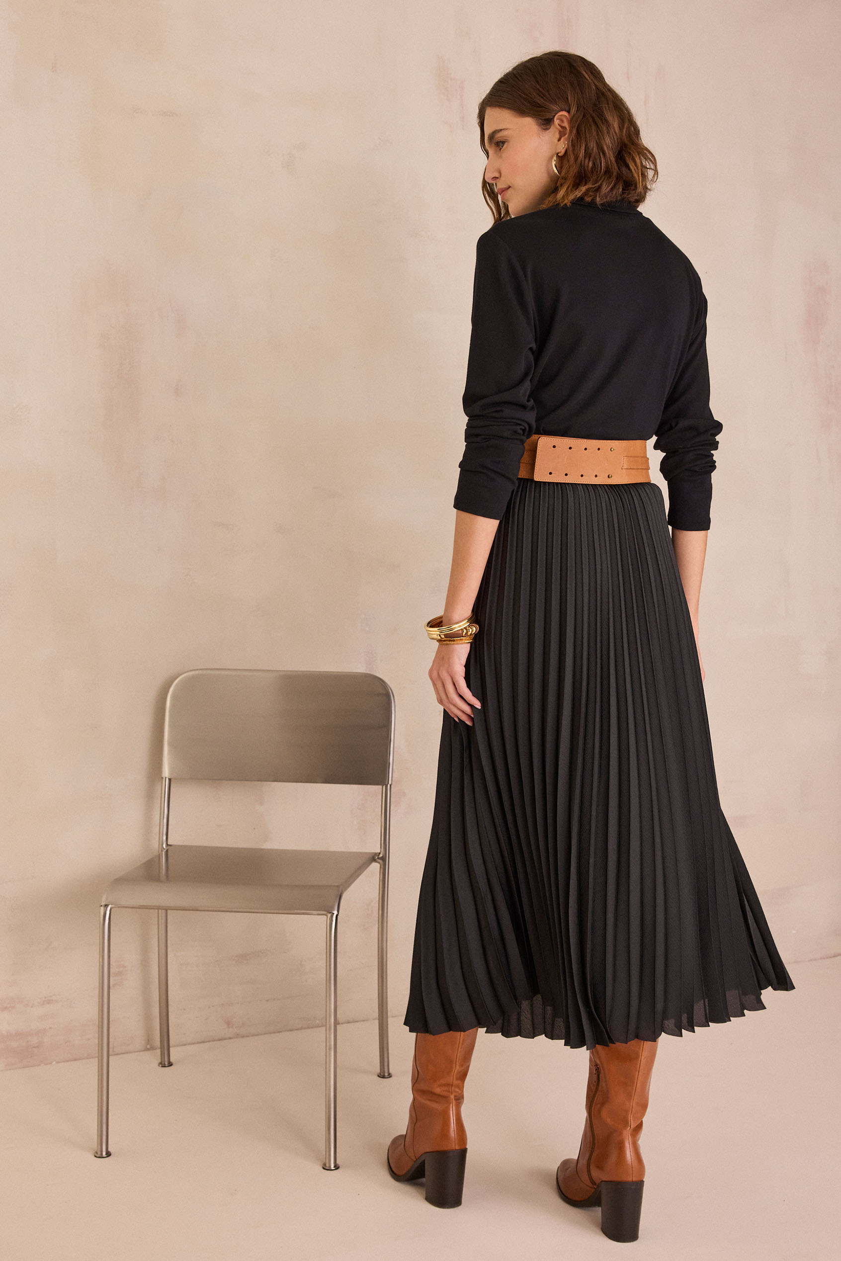 FERGUIE roll neck T-shirt woman | BLACK | Maison 123