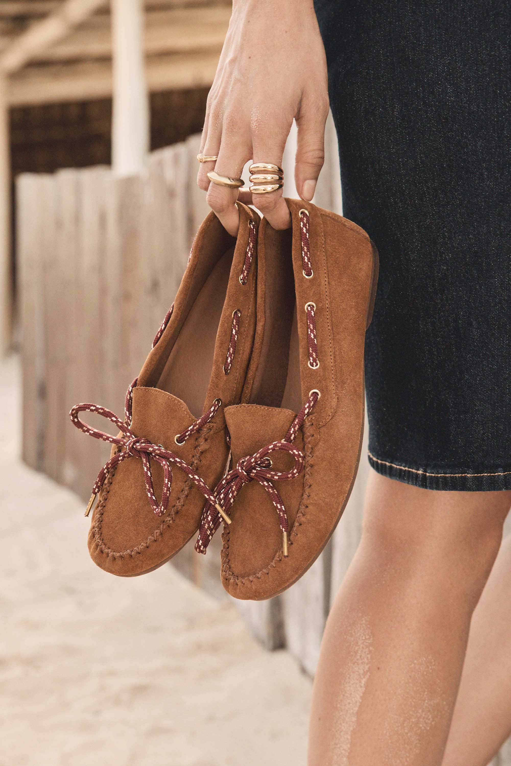 Leather moccasins SUE woman | LIGHT CAMEL | Maison 123