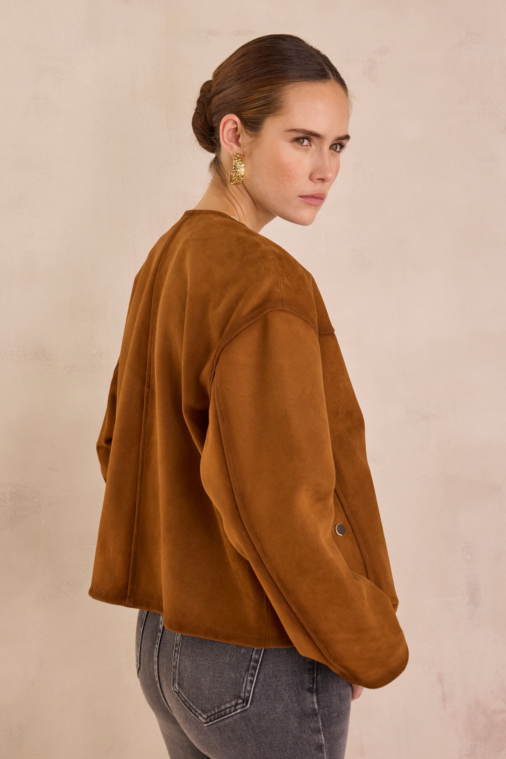 mayuイーストウッド VIP suede leather jacket woman | CINNAMON | Maison 123