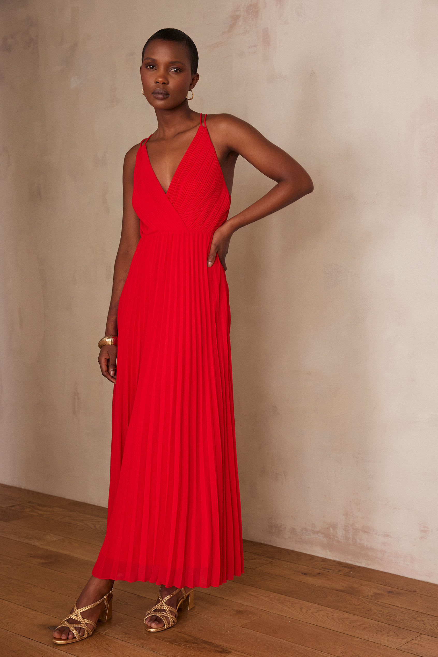 【送料&関税込】CourrA¨ges Red Viscose Blend Dress 655275675_b.jpg