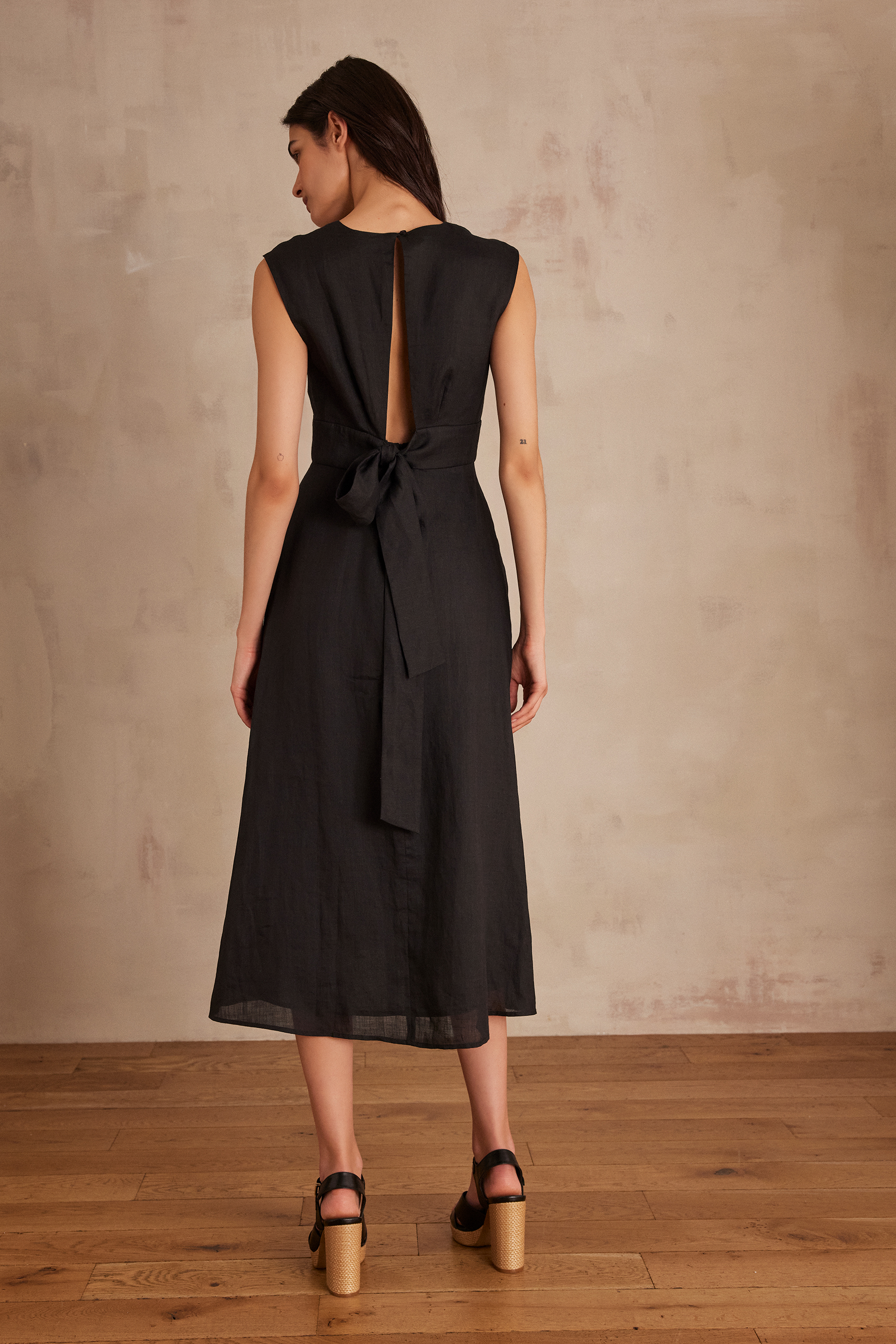 andmary Lady like long dress ブラック ANDMARY】Lady like long dress