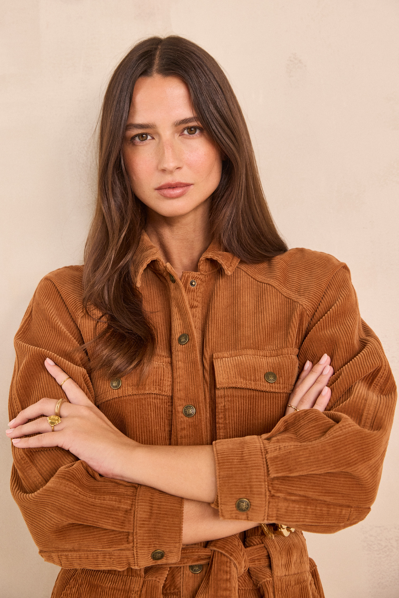 BETANIE corduroy dress woman | CINNAMON | Maison 123