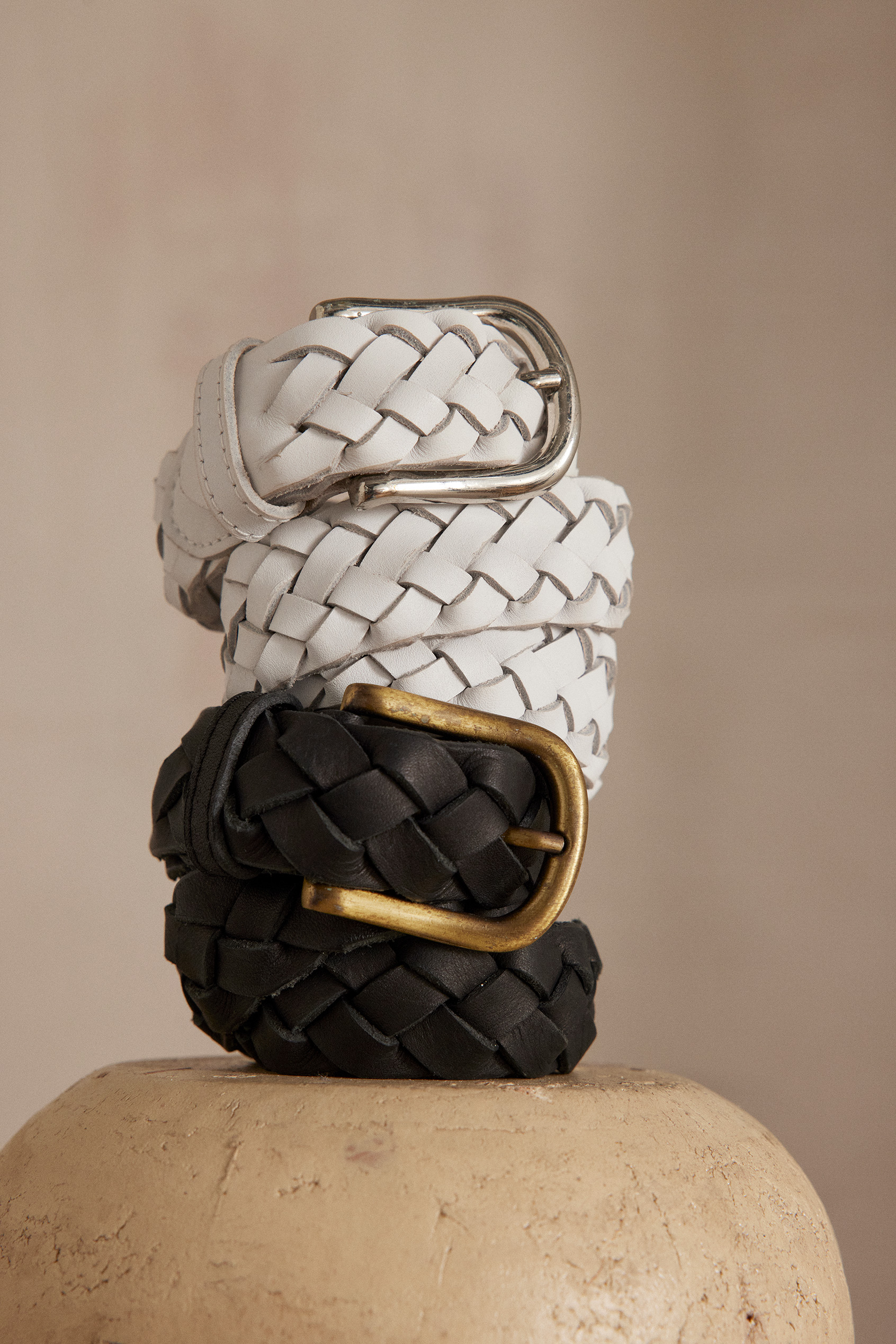 VIVIAN braided belt woman | BLACK | Maison 123