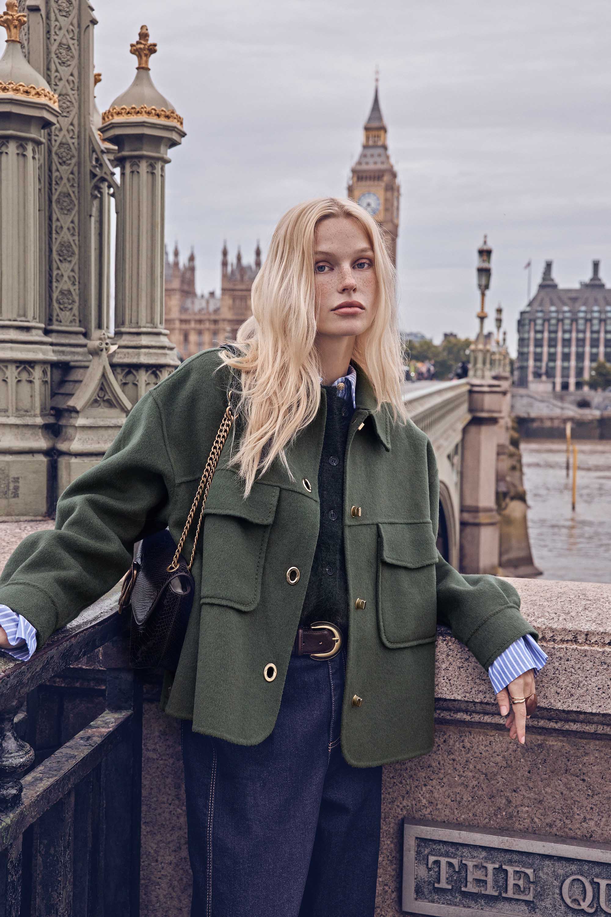 CLEA blended wool jacket woman | SAGE | Maison 123