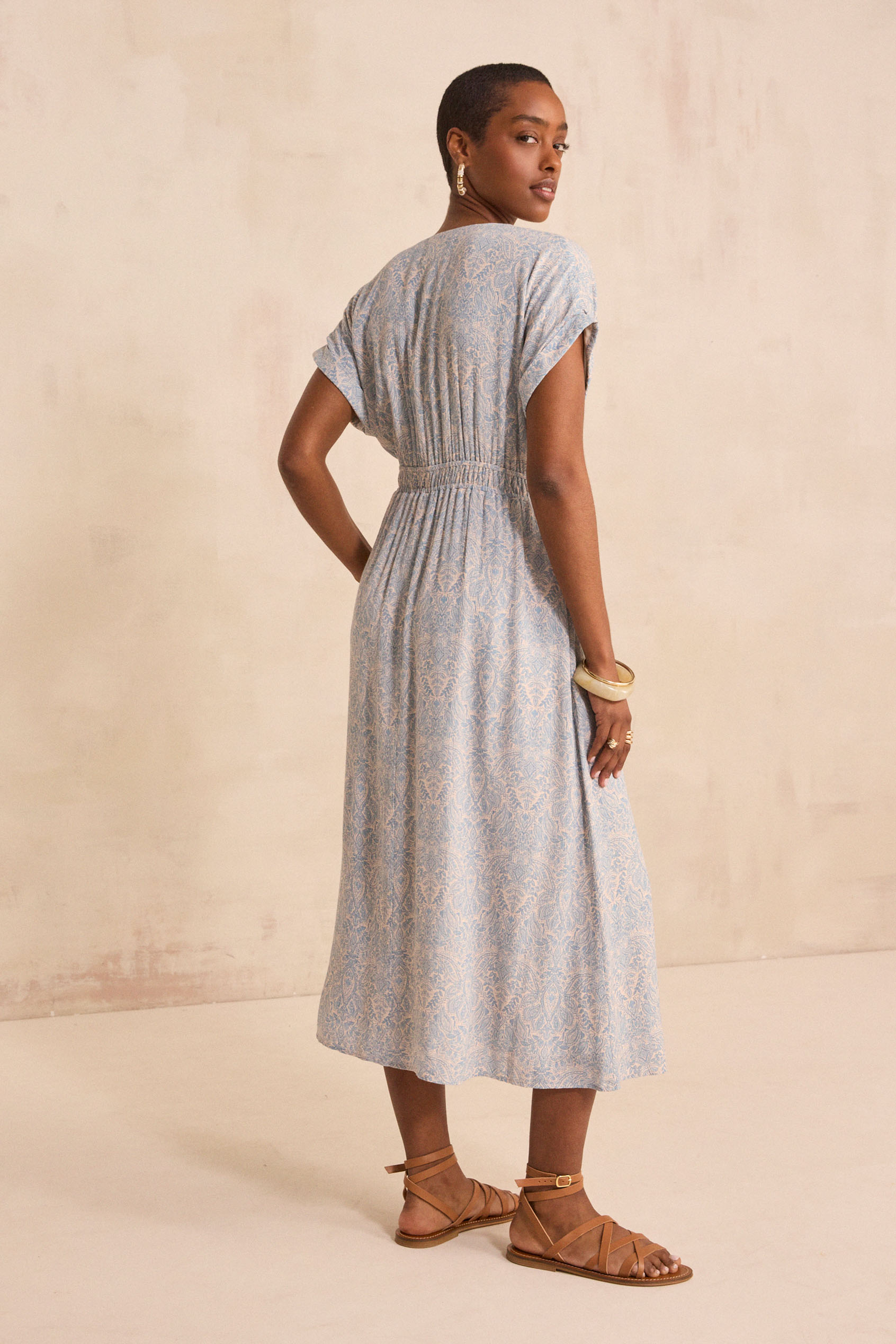 Printed wrap dress DREAM woman | GLACIER | Maison 123