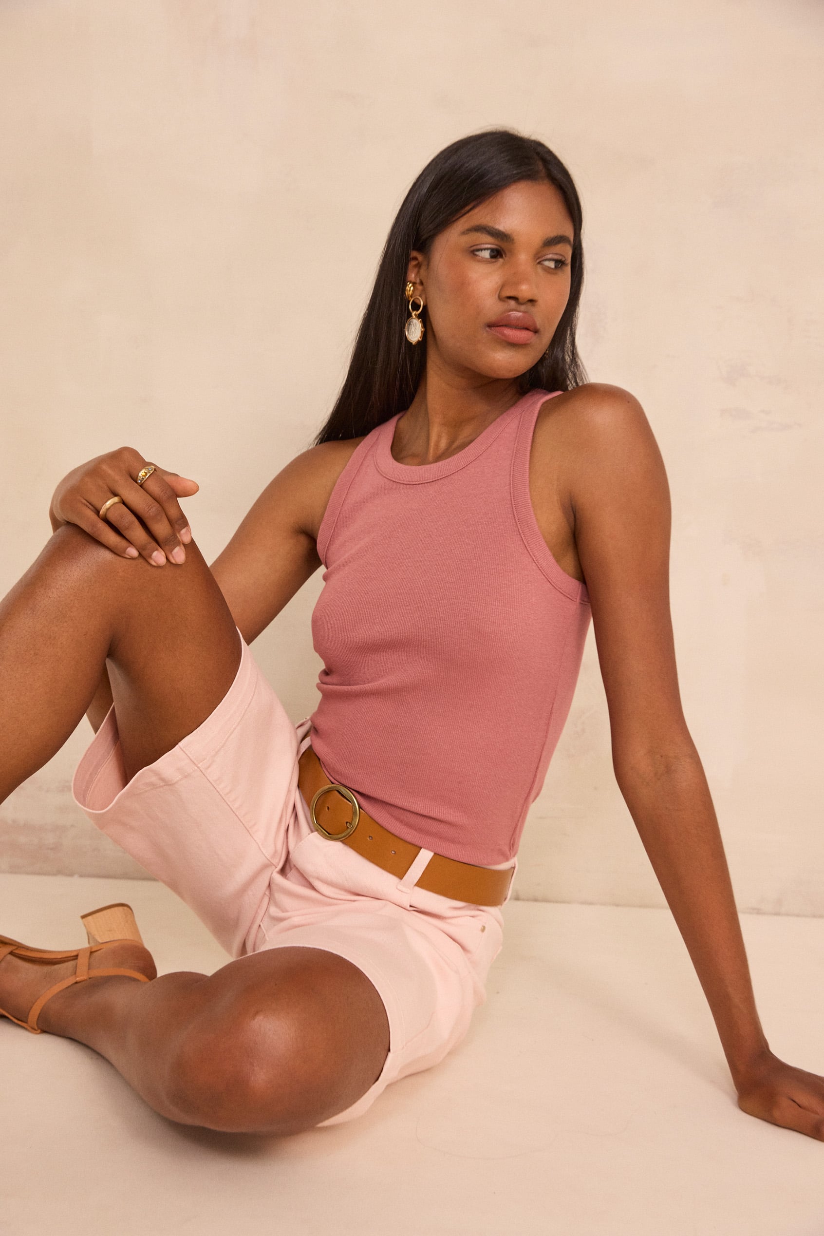 未開封タグ付き　josemoon　EYELET TANK TOP　PINK 655849673_e.jpg