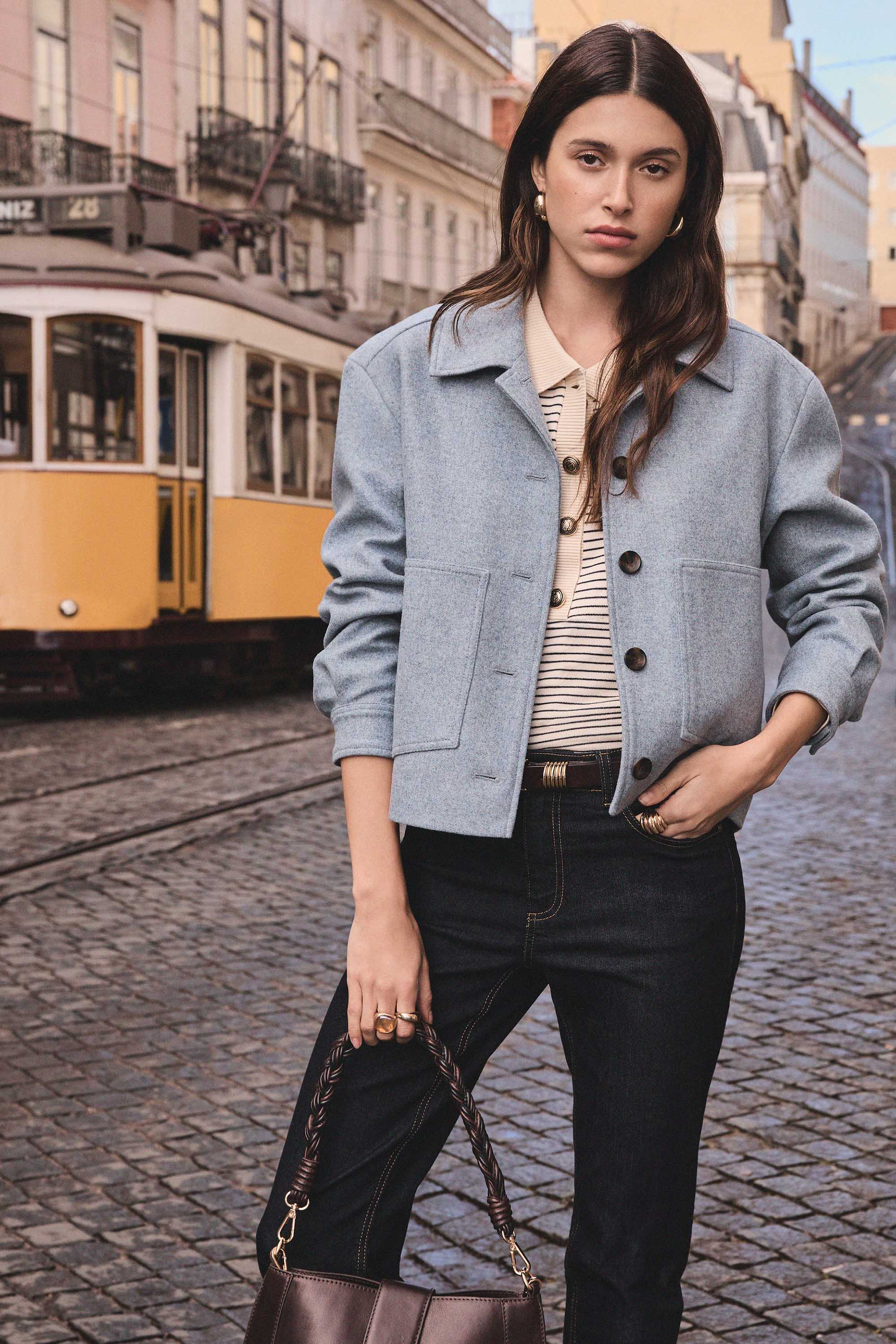 COLOMBE wool jacket woman | CELADON | Maison 123