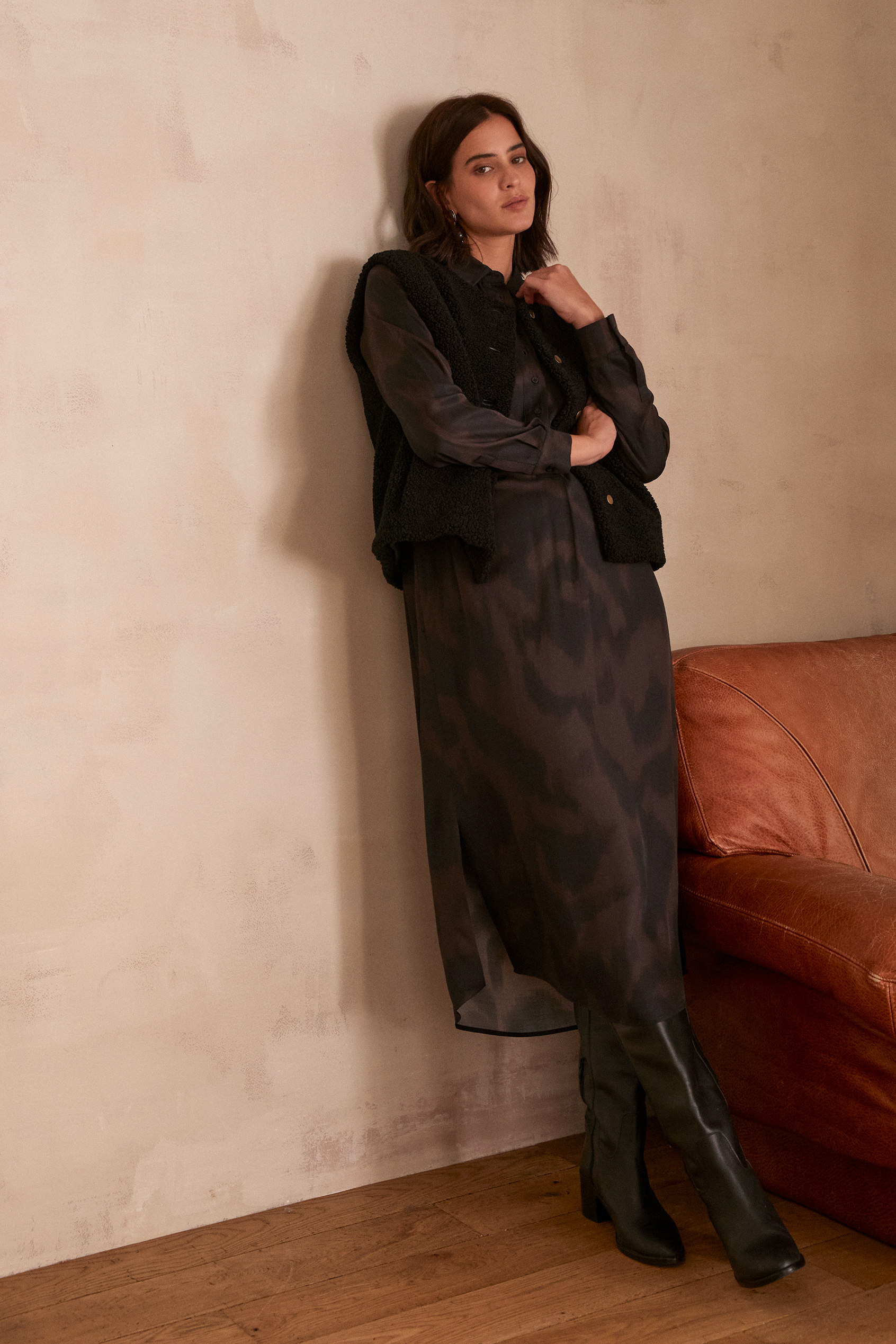 BROOKLYN sleeveless jacket woman | BLACK | Maison 123