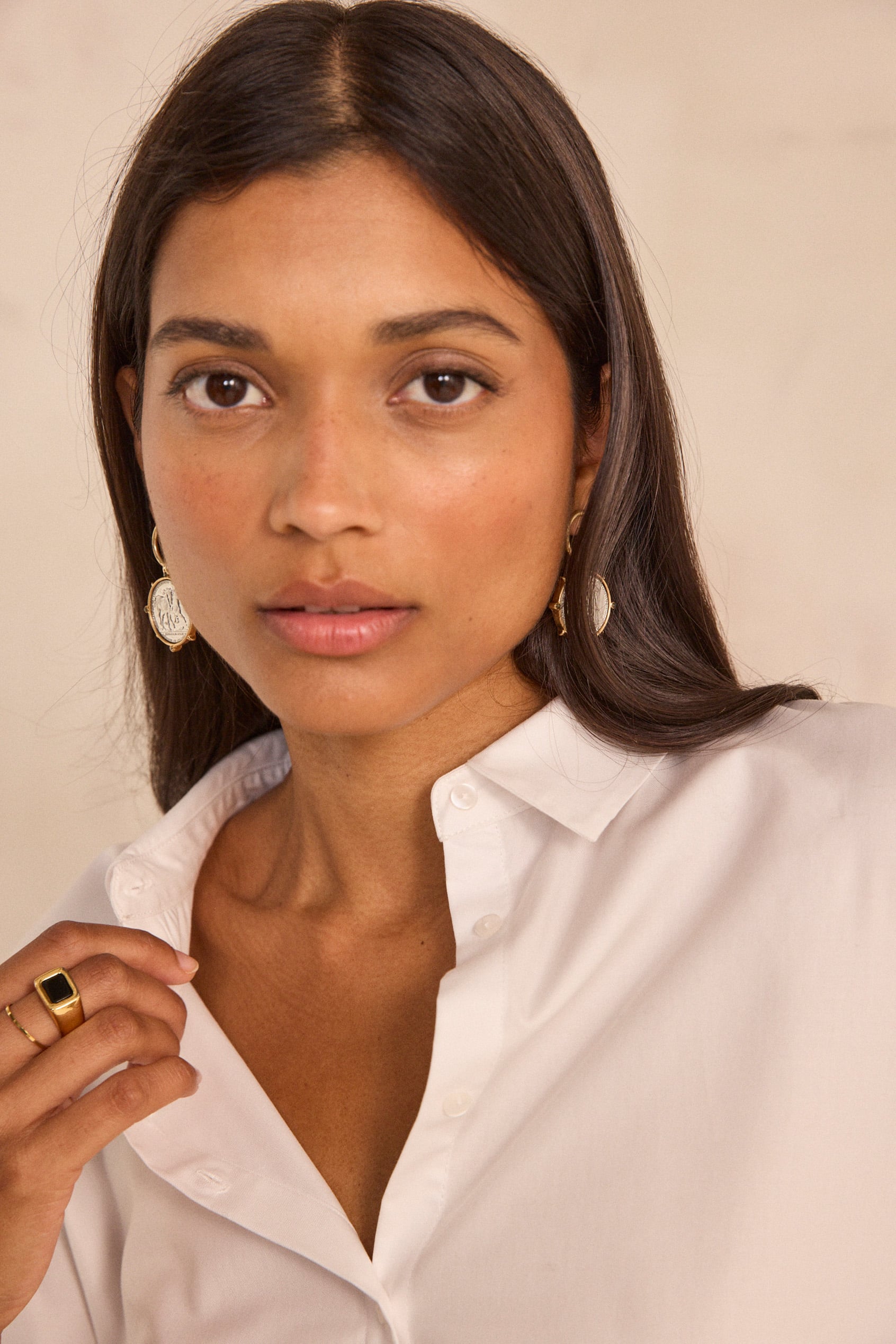 CARLA long-sleeve cotton shirt woman | WHITE | Maison 123