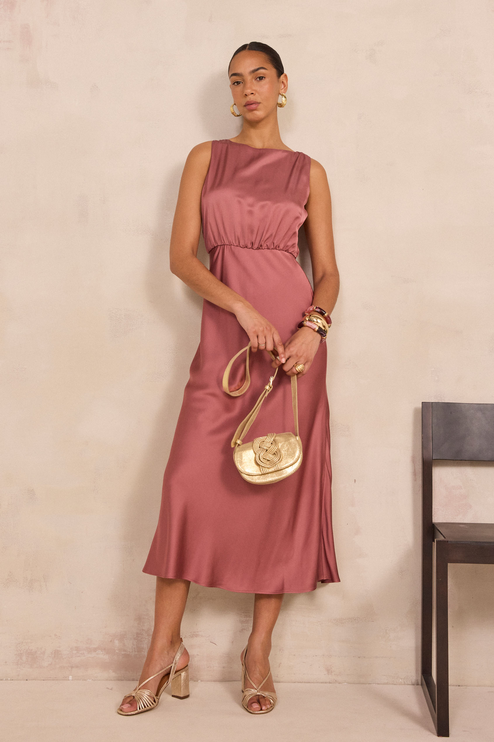Straight and fluid dress BOCA woman | DARK PINK | Maison 123