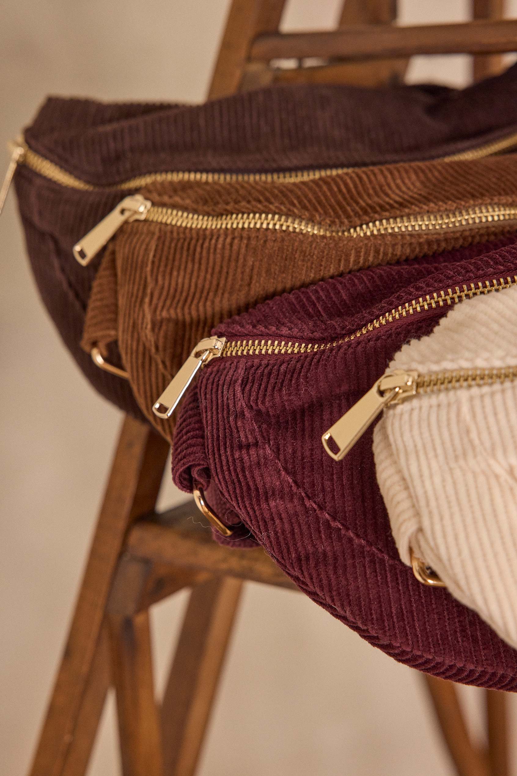 GELINA cotton velvet bum bag