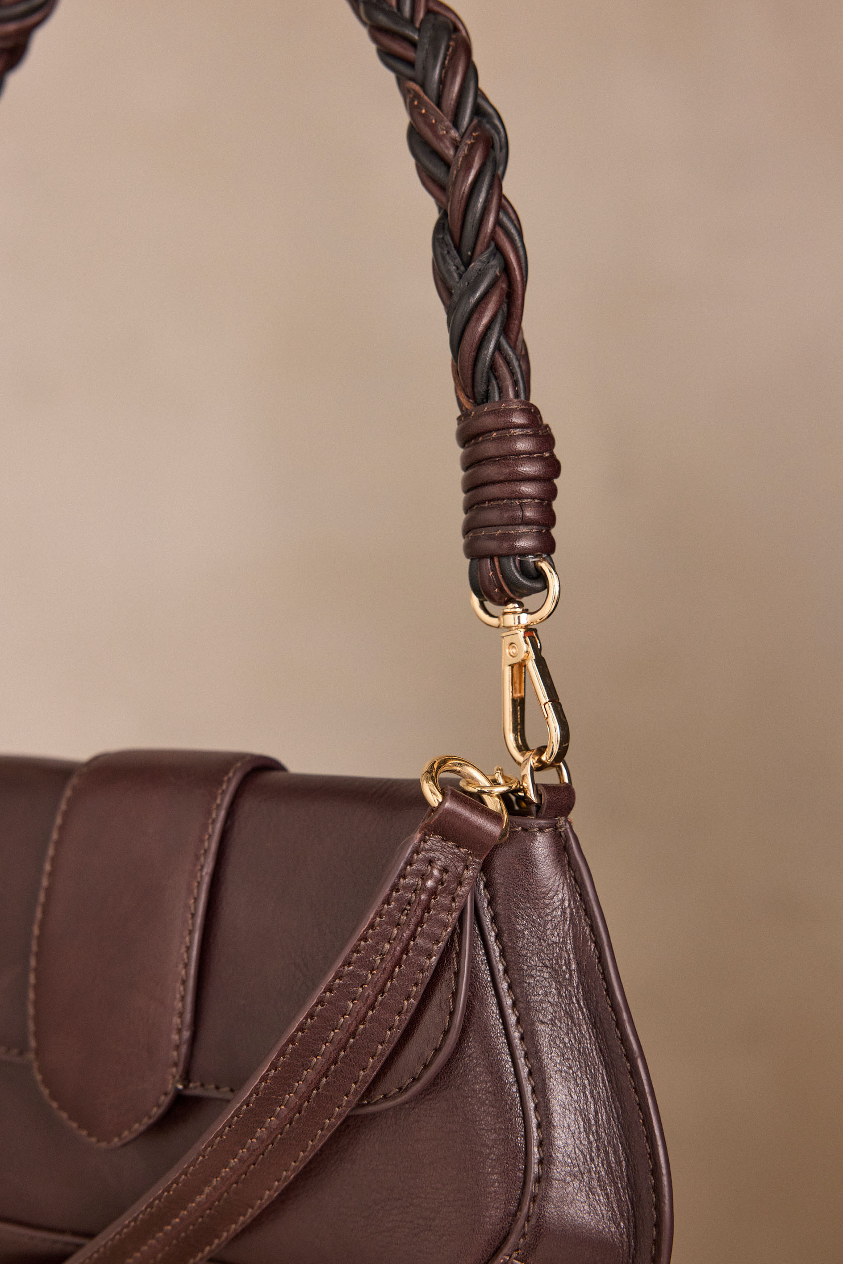 MARCEL MINI bag made of 100% leather woman | CHOCOLATE | Maison 123