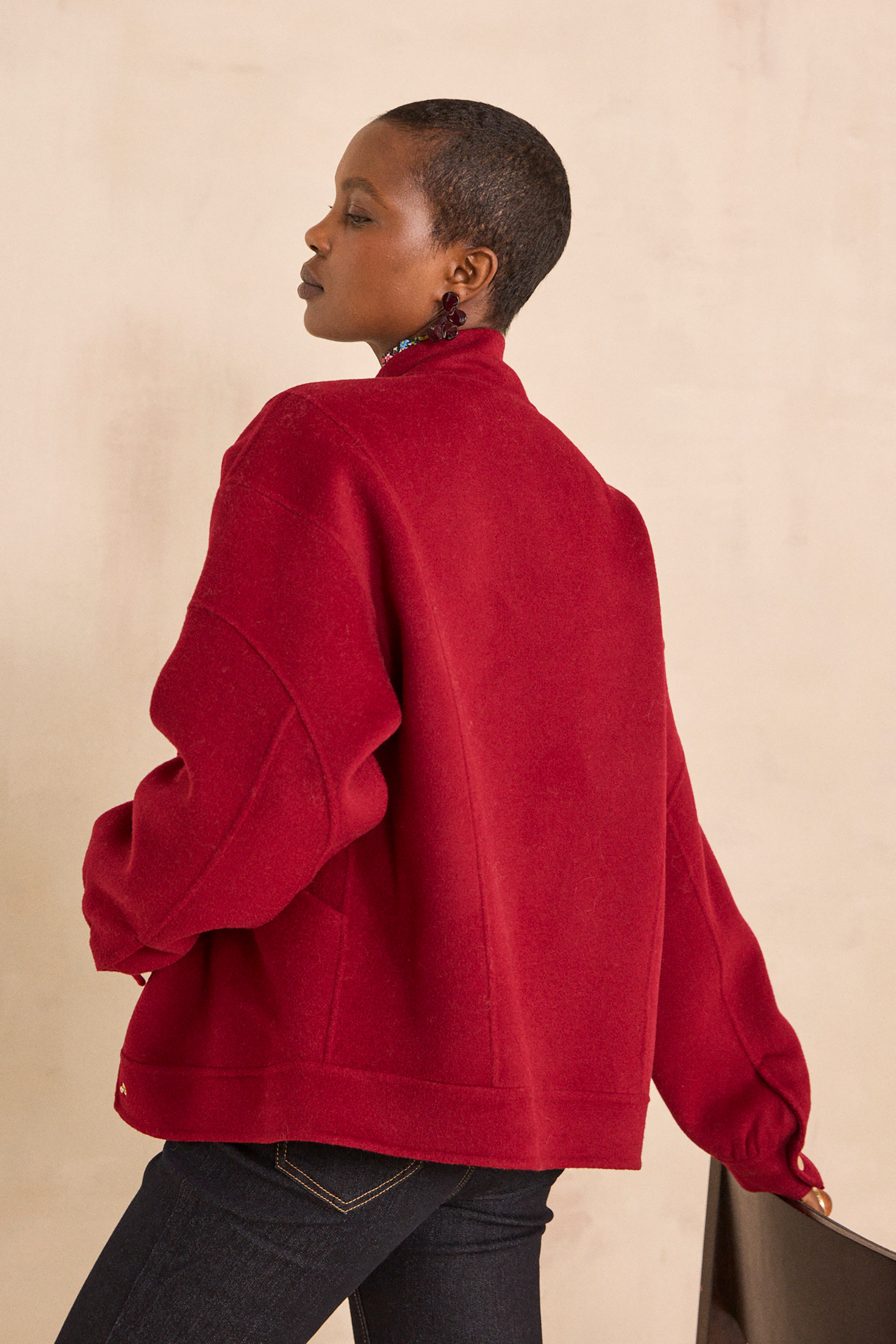 CHRIS blended wool jacket woman | RED | Maison 123