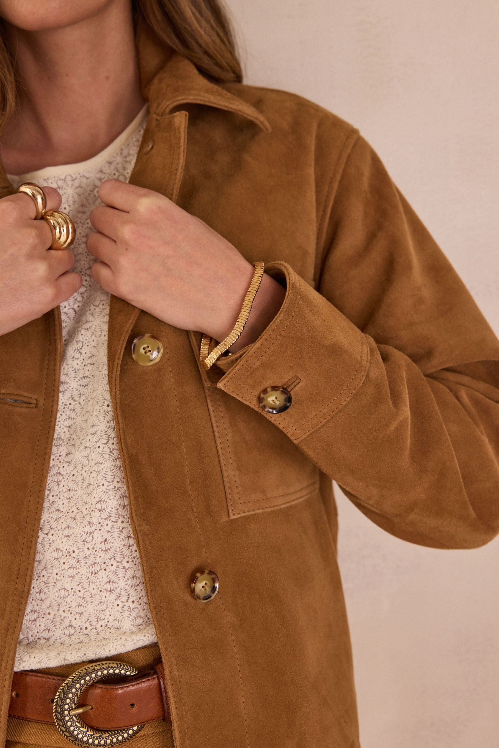 COCO leather jacket woman | LIGHT CAMEL | Maison 123