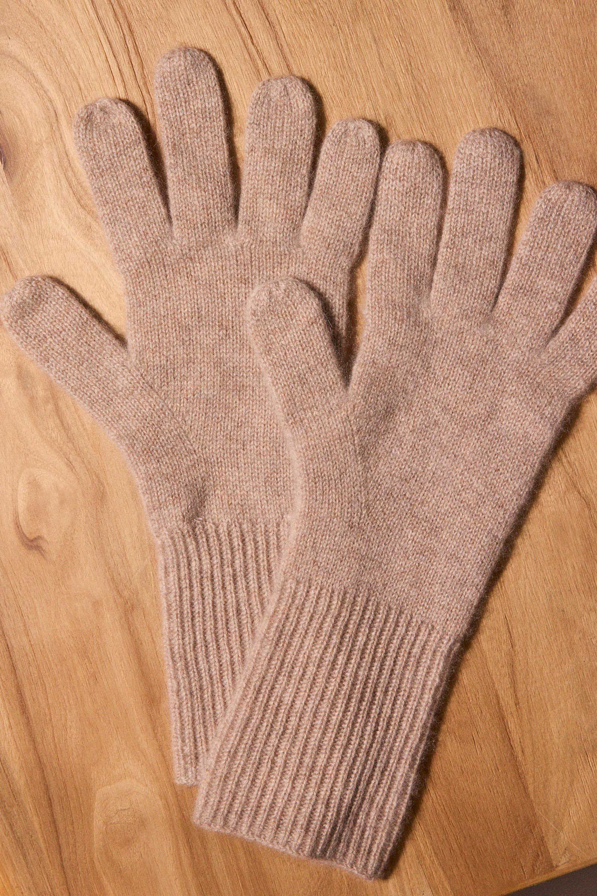 Light taupe cashmere gloves GLOVE woman | LIGHT MOLE | Maison 123