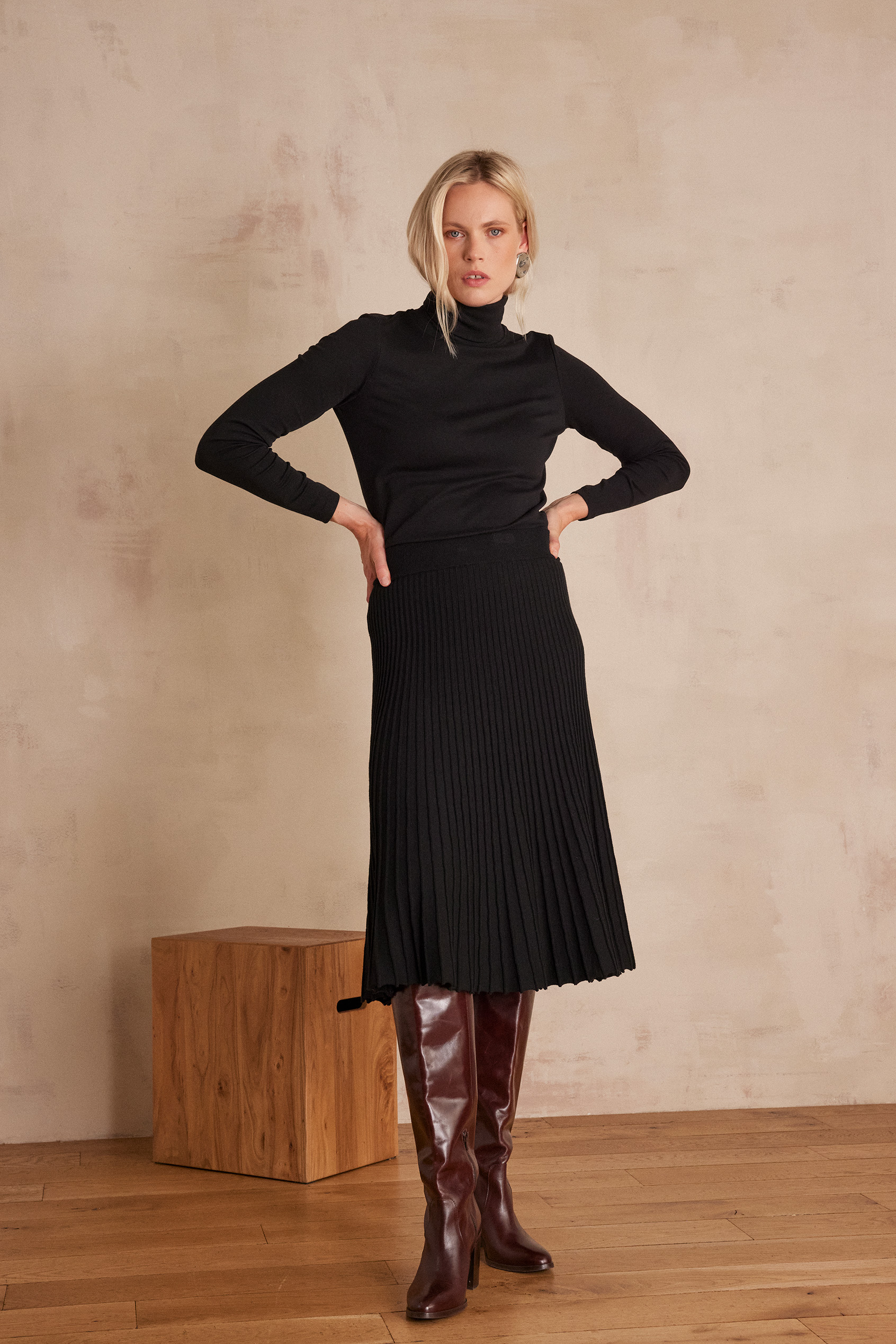 ELISA long skirt woman | BLACK | Maison 123